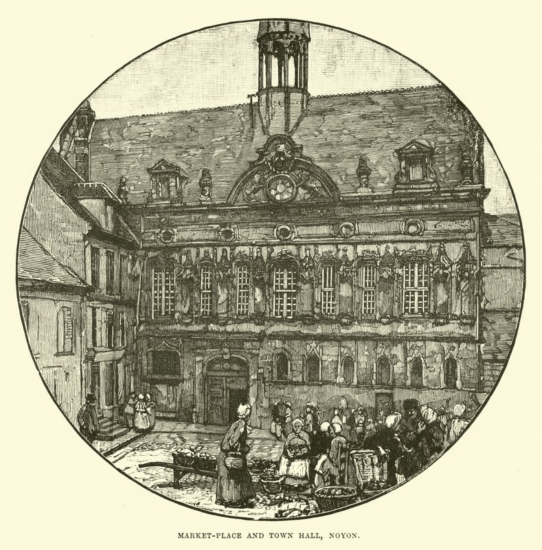 Piazza del mercato e municipio, Noyon da English School