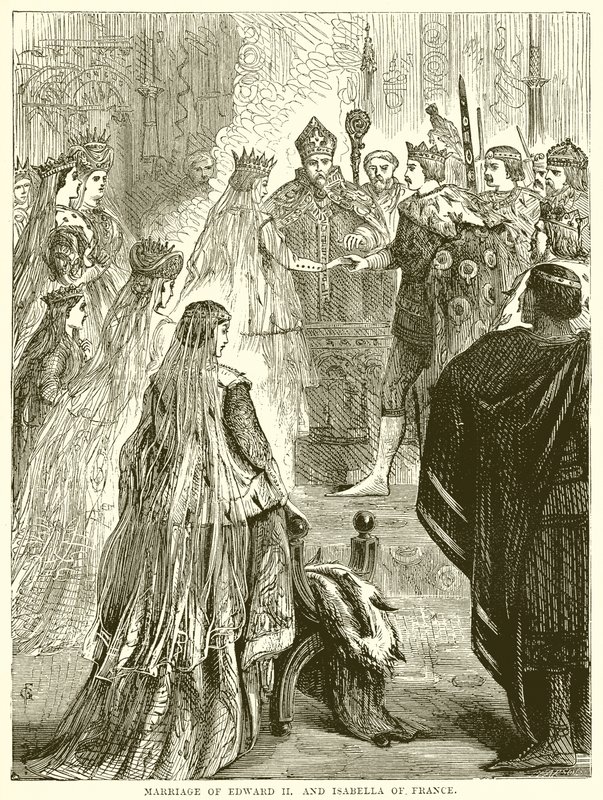 Matrimonio di Edoardo II e Isabella di Francia da English School