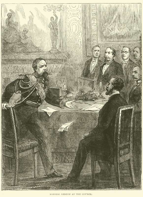 Maresciallo Leboeuf al Consiglio, 1870 da English School