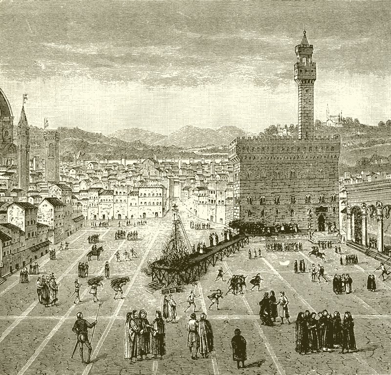 Martirio di Savonarola da English School