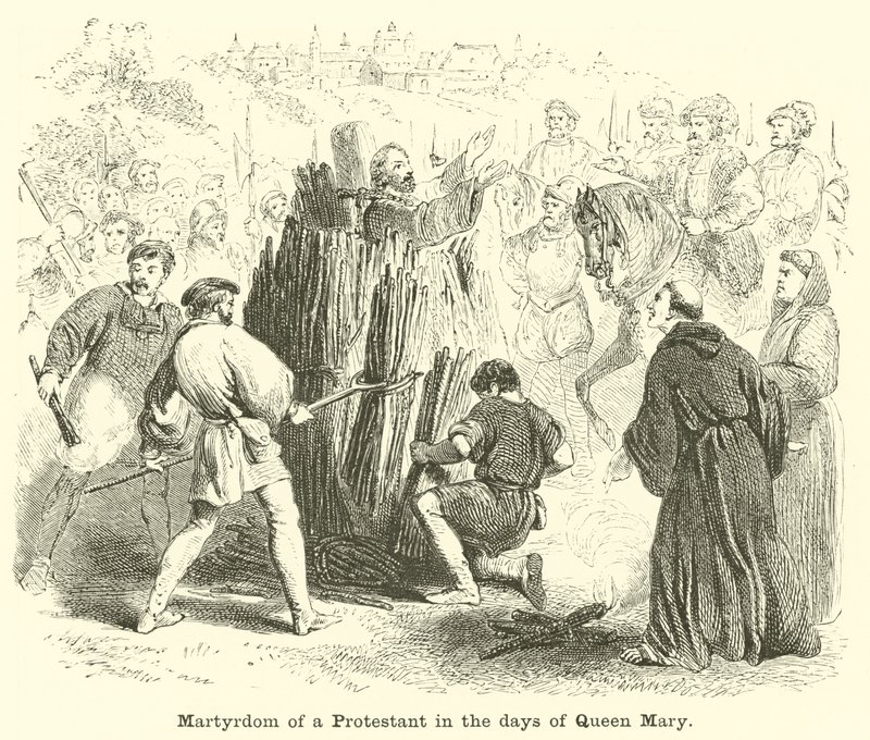 Martirio di un protestante ai tempi della regina Maria da English School