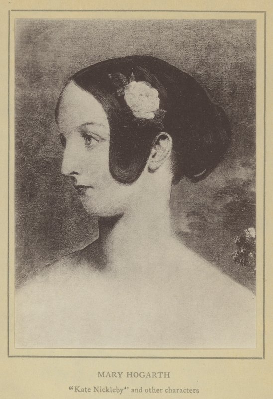 Mary Hogarth, Kate Nickleby e altri personaggi (litografia) da English School
