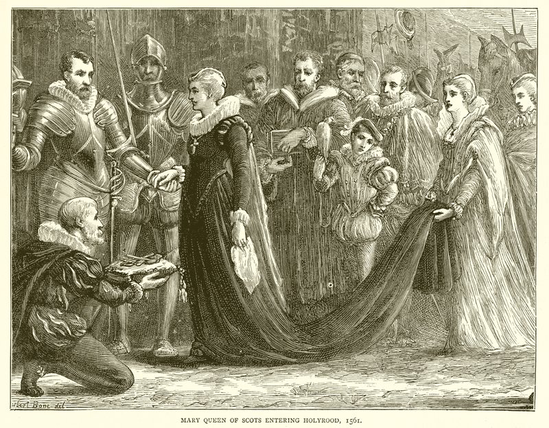 Maria Stuarda entra a Holyrood, 1561 da English School