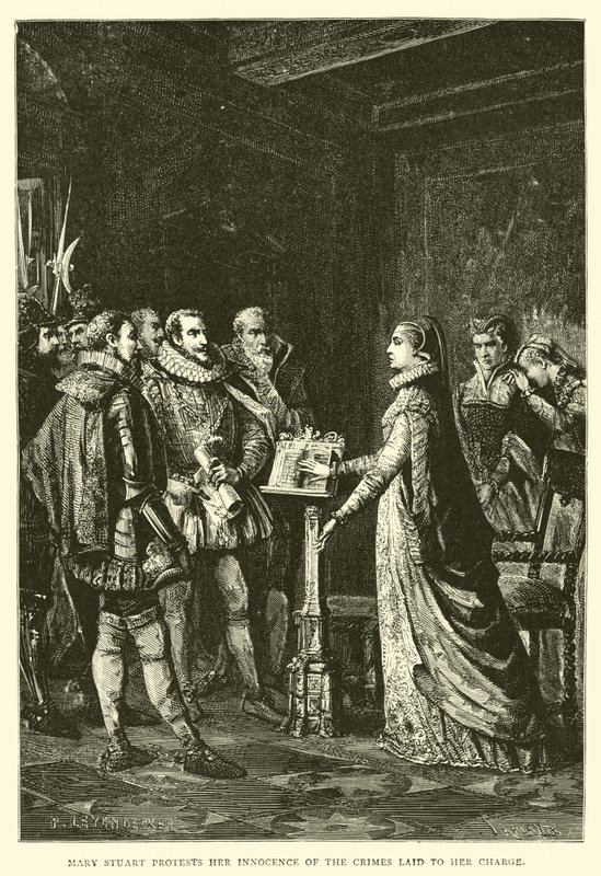 Maria Stuart protesta la sua innocenza dei crimini imputati da English School