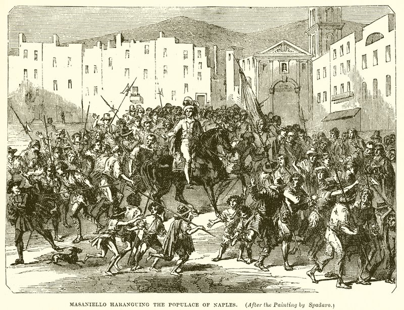 Masaniello arringa il popolo di Napoli da English School