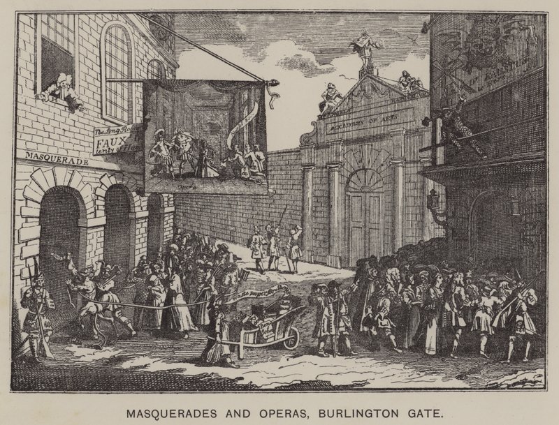 Mascherate e opere, Burlington Gate da English School