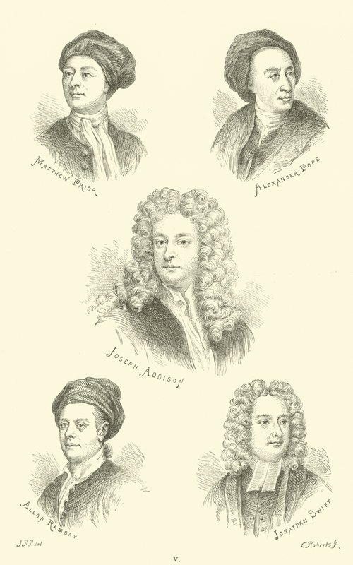 Matthew Prior, Alexander Pope, Joseph Addison, Allan Ramsay, Jonathan Swift da English School