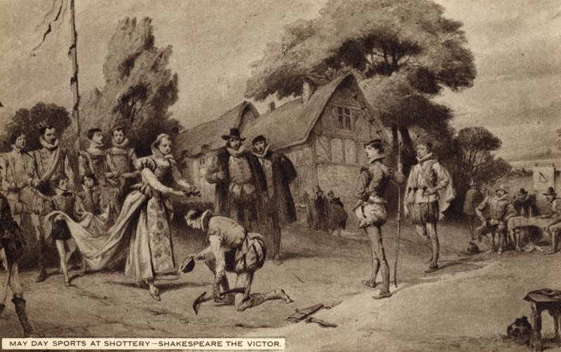 Giochi del Primo Maggio a Shottery, William Shakespeare il vincitore da English School
