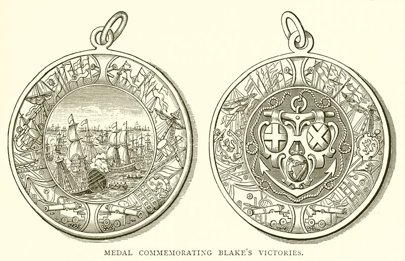 Medaglia commemorativa delle vittorie di Blake da English School