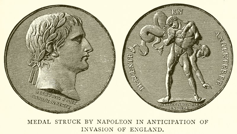 Medaglia coniata da Napoleone in previsione dell