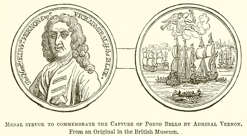 Medaglia coniata per commemorare la cattura di Porto Bello da parte dell