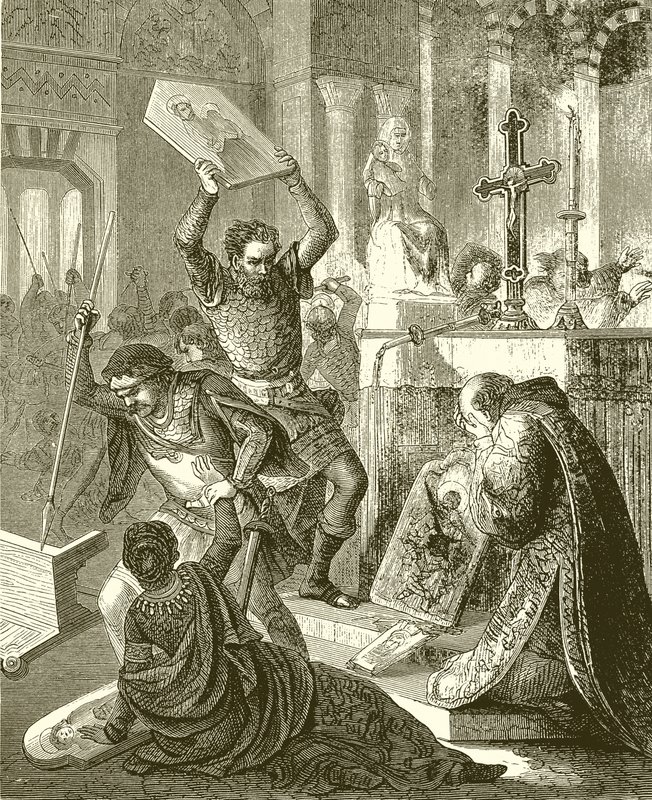 Fanatismo medievale: distruzione delle immagini da English School