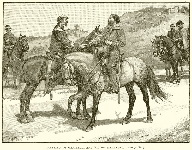 Incontro di Garibaldi e Vittorio Emanuele da English School