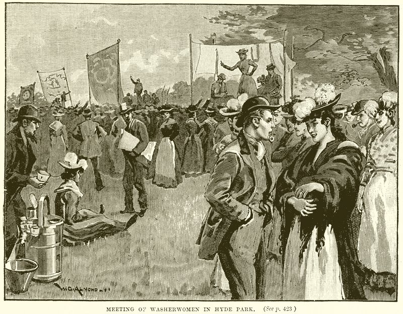 Riunione delle lavandaie a Hyde Park da English School