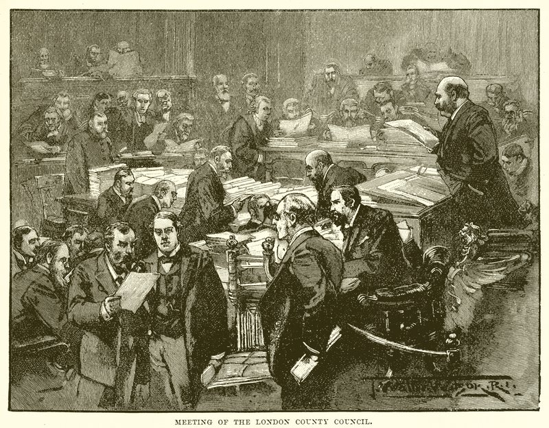 Riunione del Consiglio della Contea di Londra da English School