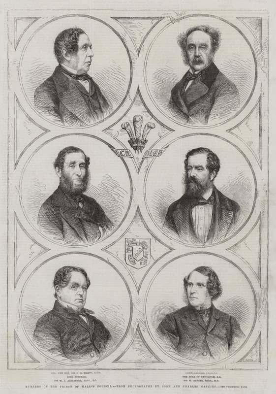 Membri del Consiglio del Principe di Galles (incisione) da English School