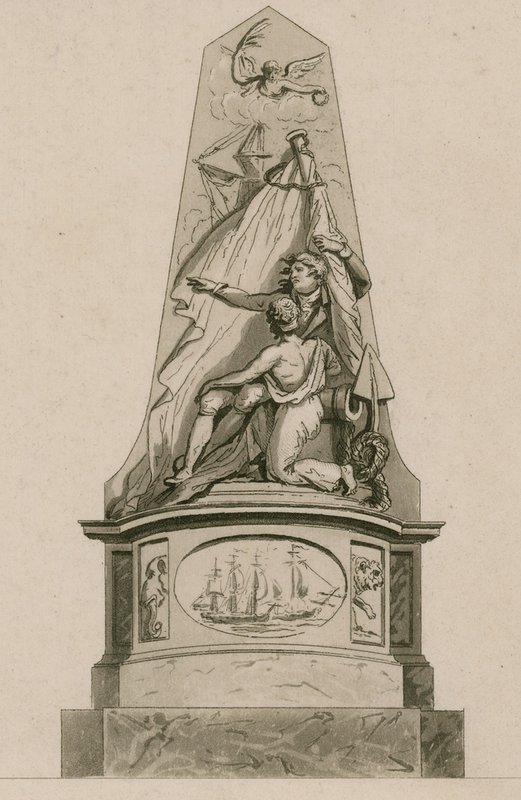 Memoriale al Capitano Edward Cooke, Abbazia di Westminster, Londra da English School