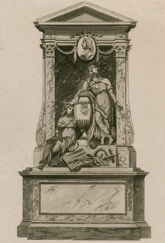 Memoriale a William Pulteney, Conte di Bath, Abbazia di Westminster, Londra da English School