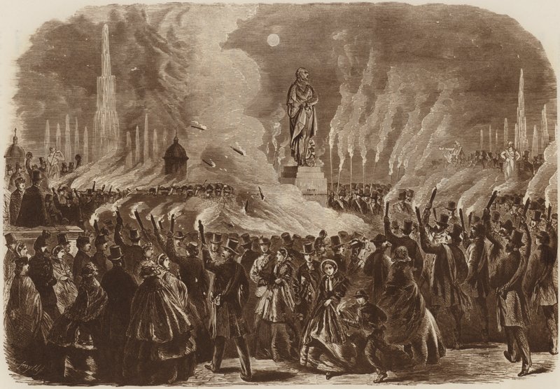Festival di Mendelssohn, la Processione con le Fiaccole, 1860 da English School