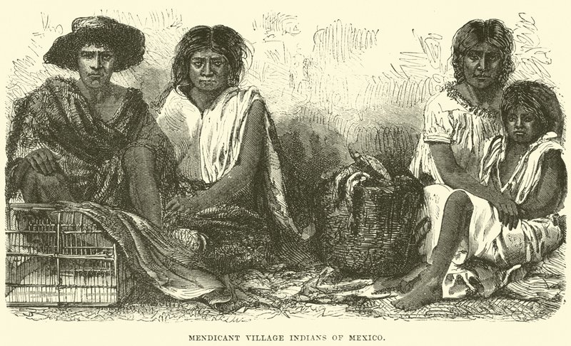 Villaggio di mendicanti indiani del Messico da English School