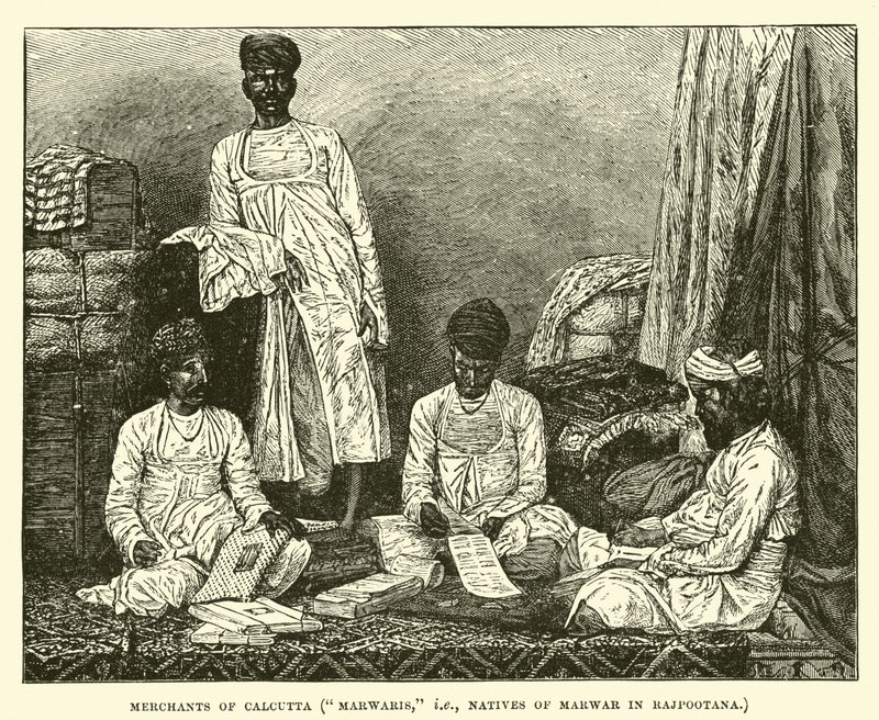 Mercanti di Calcutta, Marwari, cioè, nativi di Marwar nel Rajpootana da English School