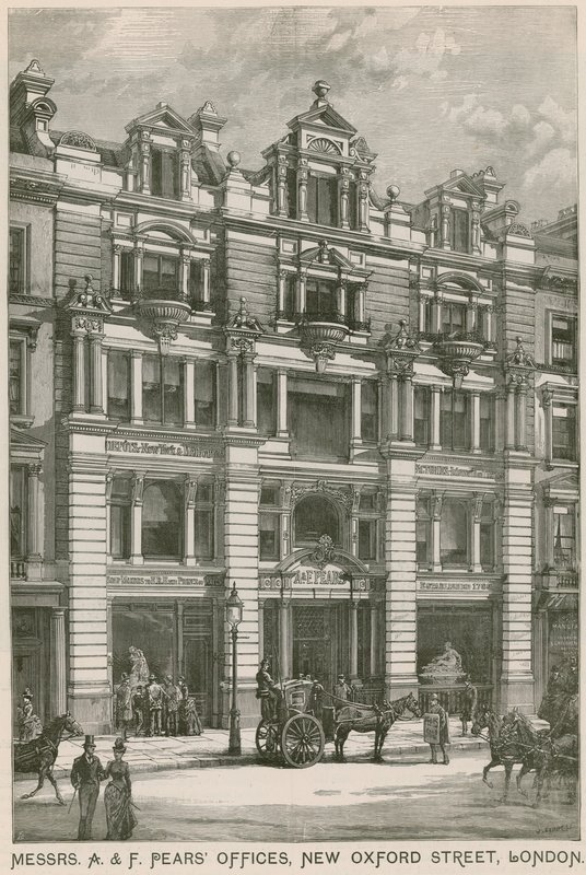 Uffici di Messrs A & F Pears, New Oxford Street, Londra da English School