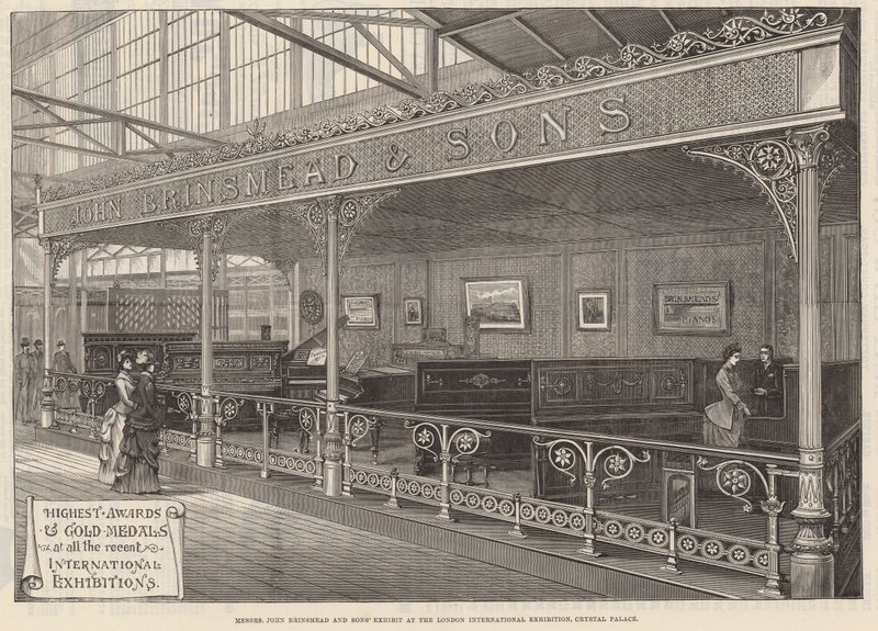 Esposizione di John Brinsmead e Figli alla London International Exhibition, Crystal Palace da English School