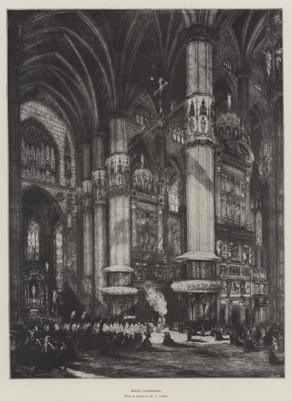 Duomo di Milano (litografia) da English School