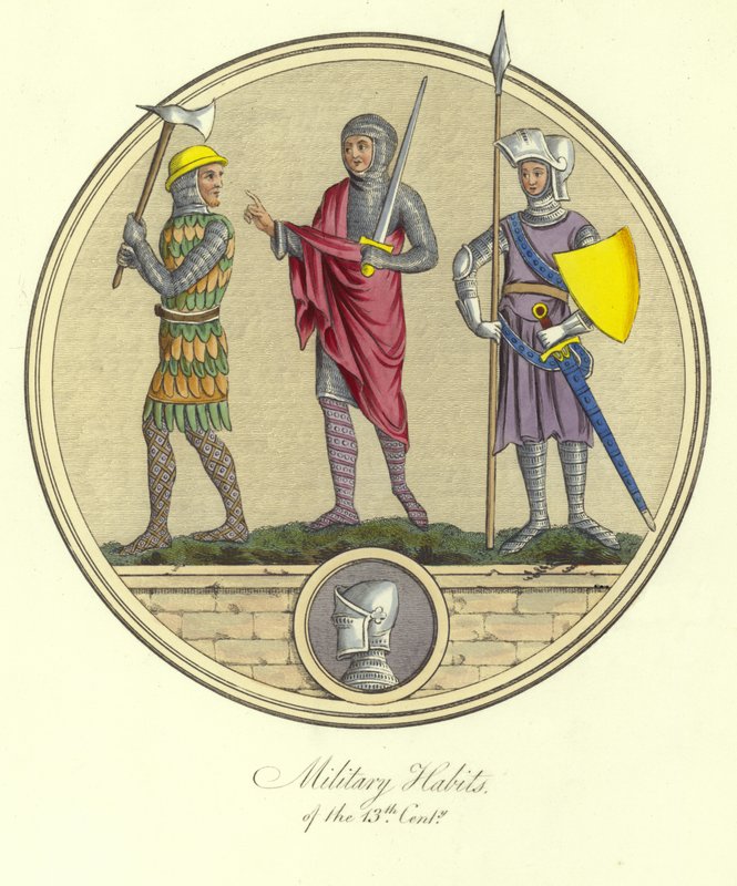 Abiti militari del XIII secolo da English School