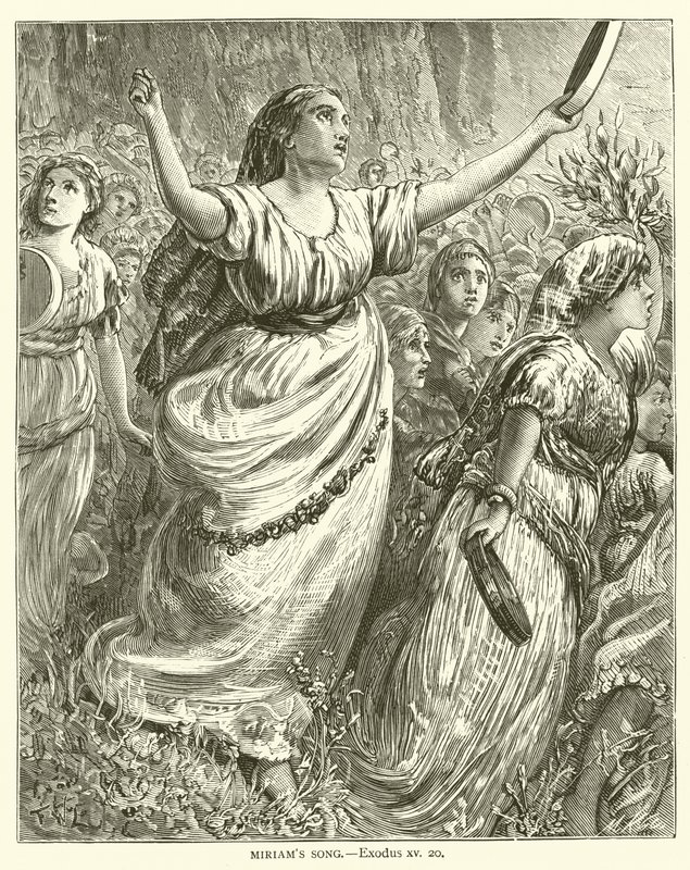 Il Canto di Miriam, Esodo, xv, 20 (incisione) da English School