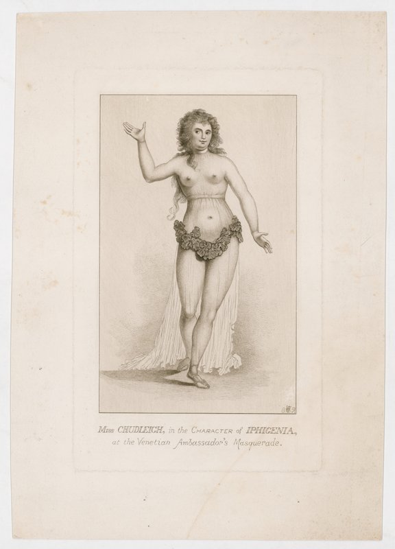 Miss Chudleigh, nel ruolo di Ifigenia, al Mascherato dell