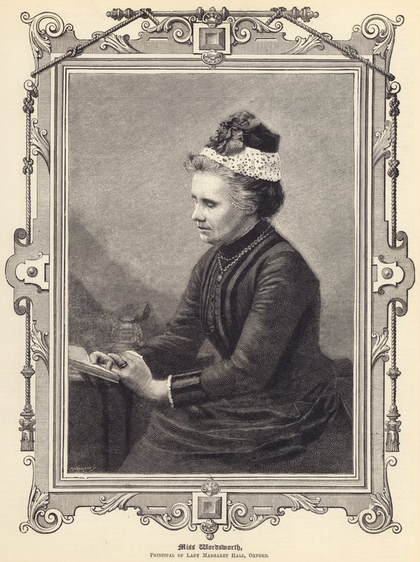 Miss Wordsworth, Preside del Lady Margaret Hall, Oxford (incisione) da English School