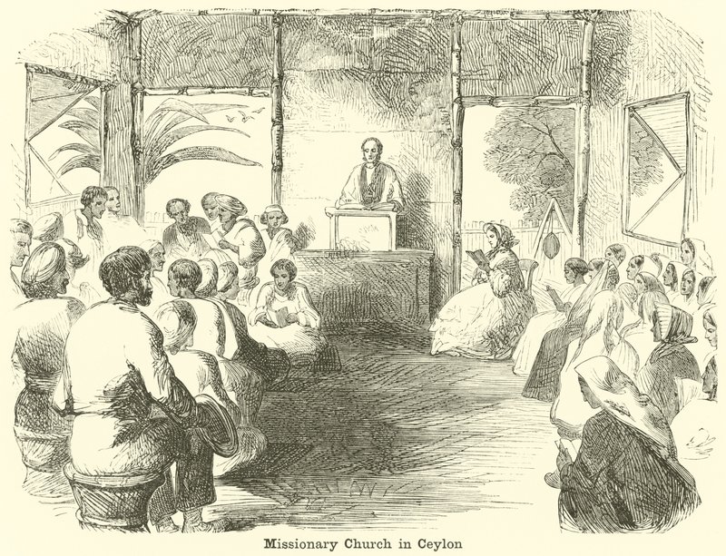 Chiesa missionaria a Ceylon da English School