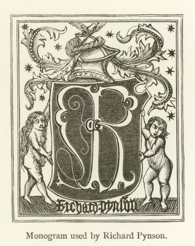 Monogramma usato da Richard Pynson da English School