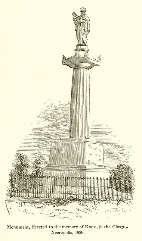 Monumento eretto alla memoria di Knox, nella necropoli di Glasgow, 1825 da English School