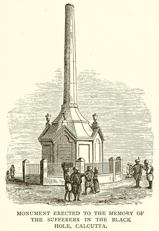 Monumento eretto in memoria delle vittime del Buco Nero di Calcutta da English School