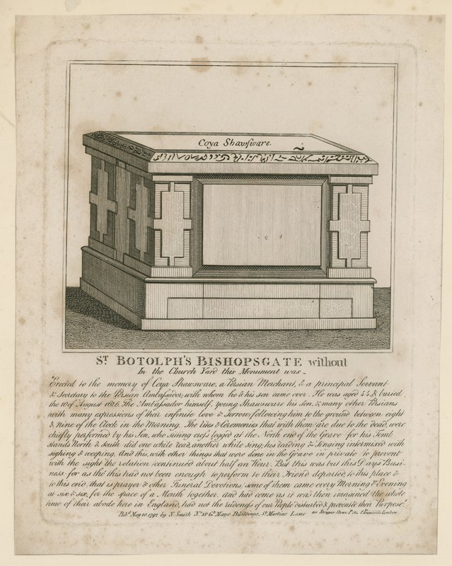 Monumento nel cimitero della chiesa di St Botolphs, Bishopsgate da English School