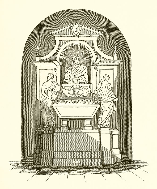 Monumento di Galileo nella Chiesa di Santa Croce a Firenze da English School