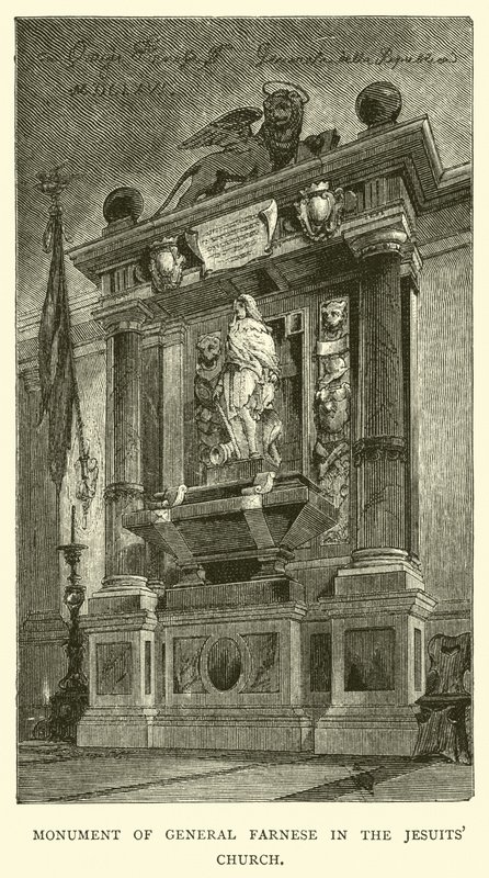 Monumento al Generale Farnese nella Chiesa dei Gesuiti da English School
