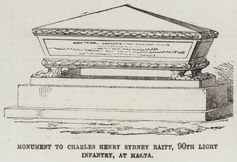 Monumento a Charles Henry Sydney Raitt, 90° fanteria leggera, a Malta da English School