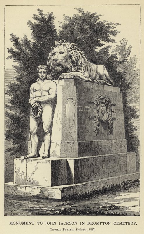 Monumento a John Jackson nel cimitero di Brompton, Thomas Butler, 1847 da English School