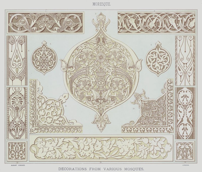 Moresco, Decorazioni da varie moschee da English School