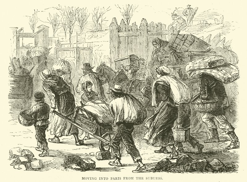 Entrando a Parigi dai sobborghi, dicembre 1870 da English School
