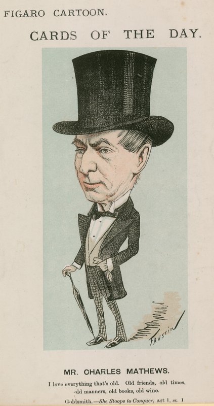 Mr Charles Mathews, caricatura da English School