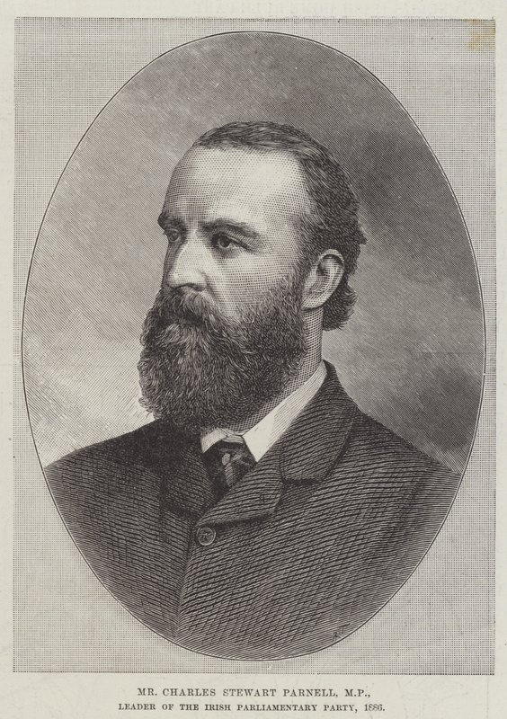 Il signor Charles Stewart Parnell, MP, leader del Partito Parlamentare Irlandese da English School