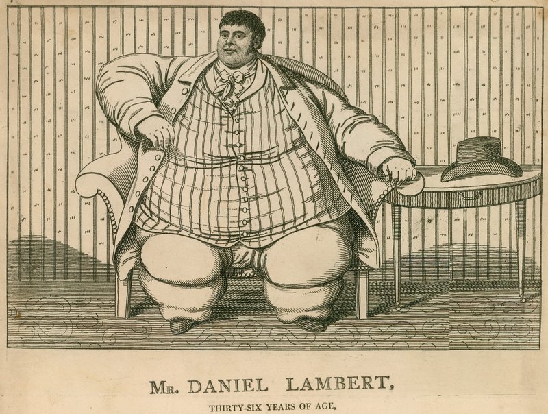 Il signor Daniel Lambert, a 36 anni pesava 50 pietre da English School