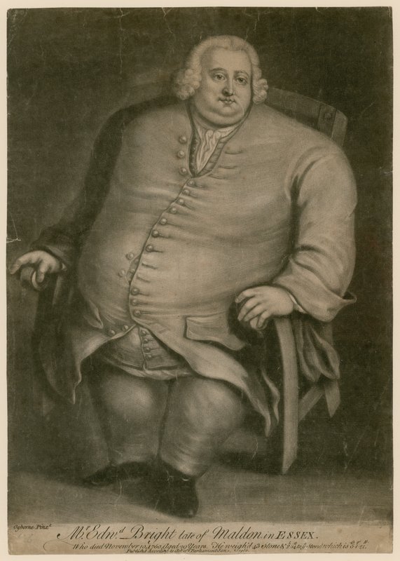 Mr Edward Bright, di Maldon, Essex, morto il 10 novembre 1750, all