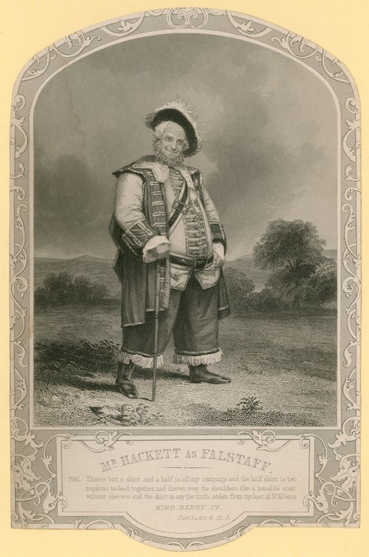 Mr Hackett come Falstaff da English School