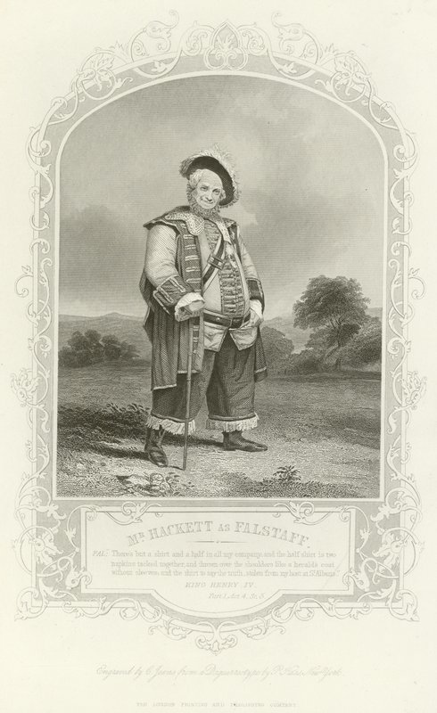 Mr Hackett come Falstaff, Re Enrico IV, Parte I da English School