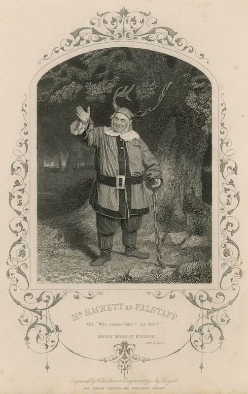 Mr Hackett come Falstaff in Le allegre comari di Windsor da English School